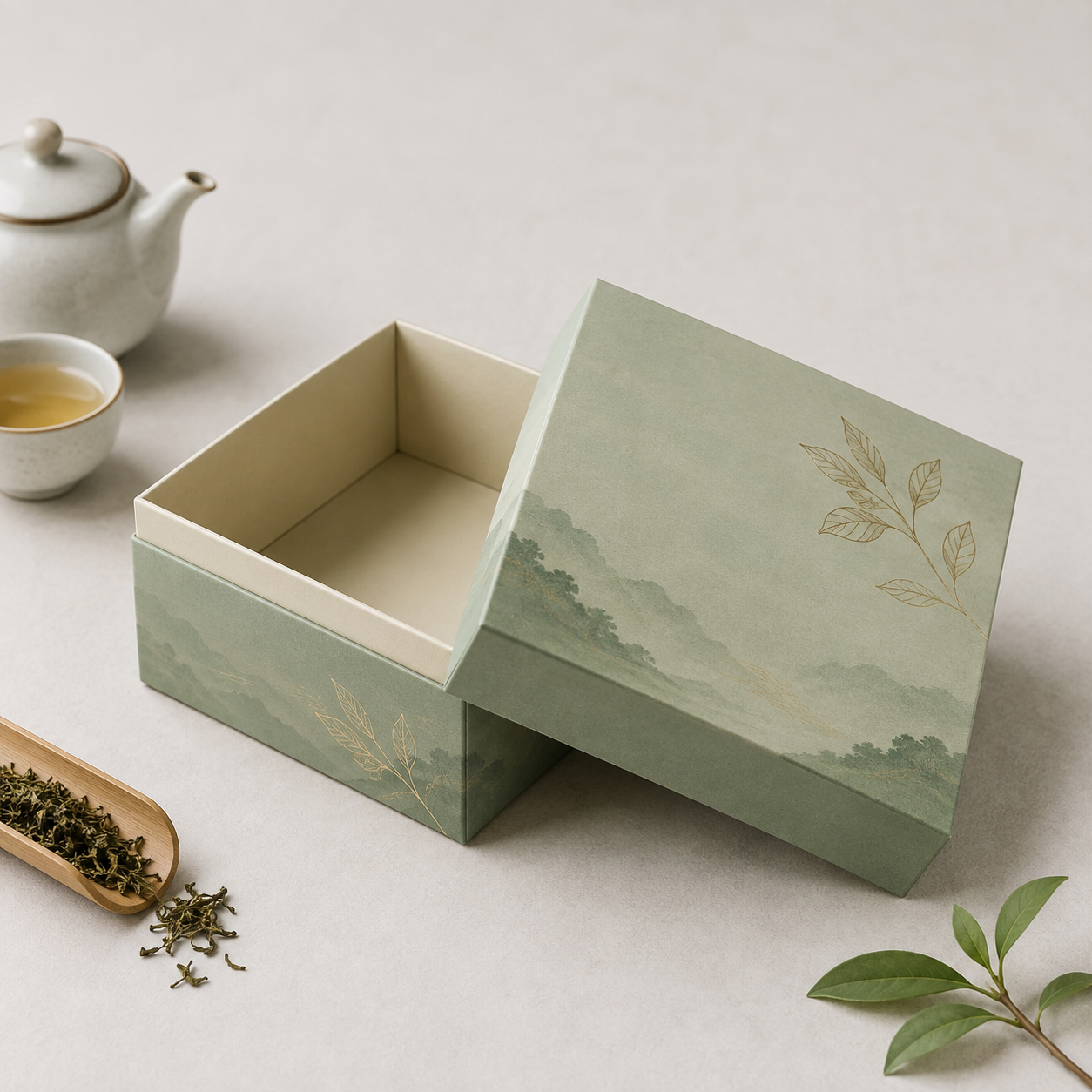 Lid and Base Tea Boxes