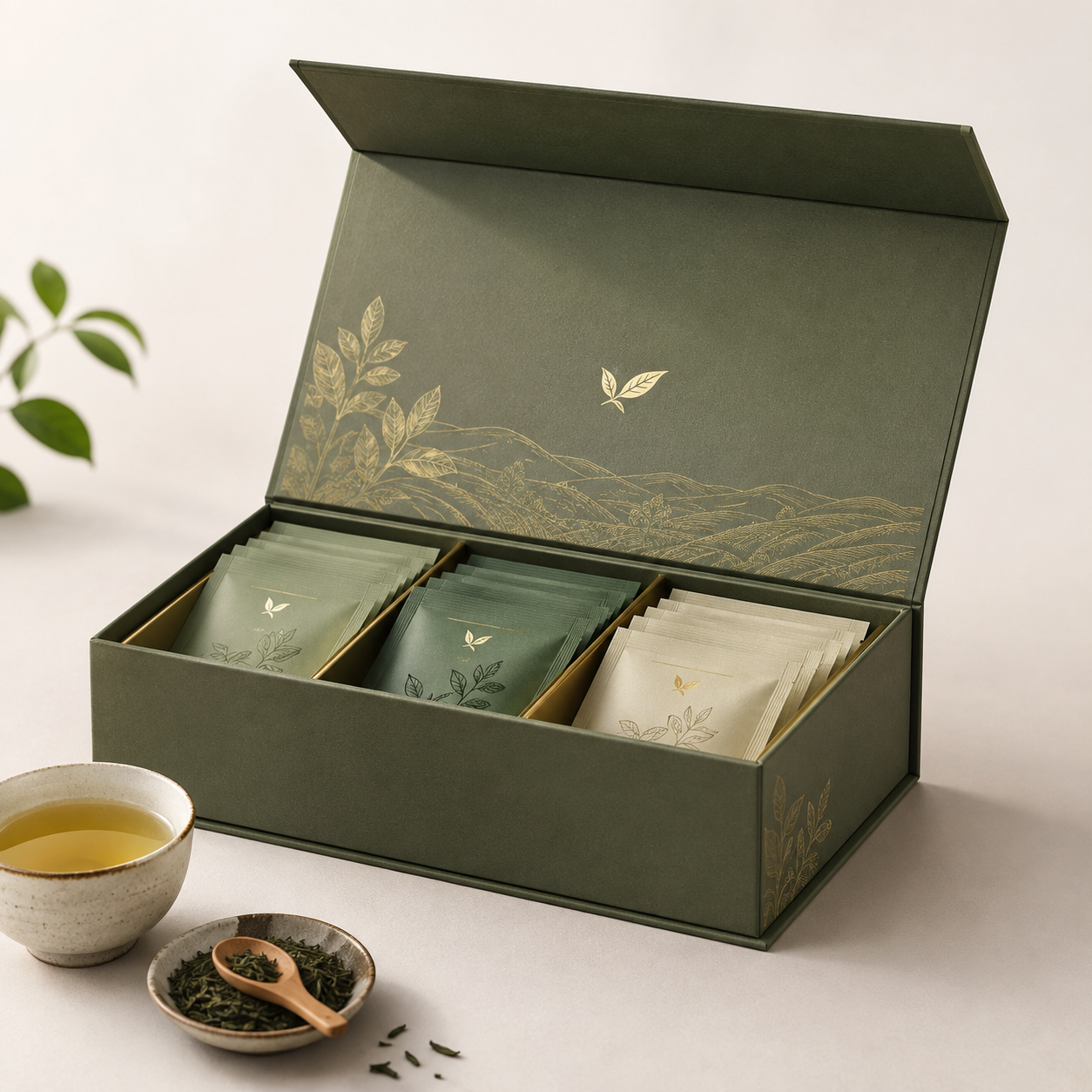 Magnetic Closure Tea Boxes