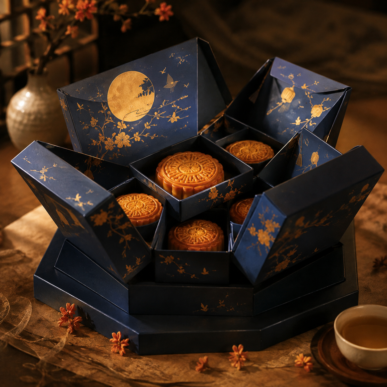 Rotating Mooncake Display Boxes