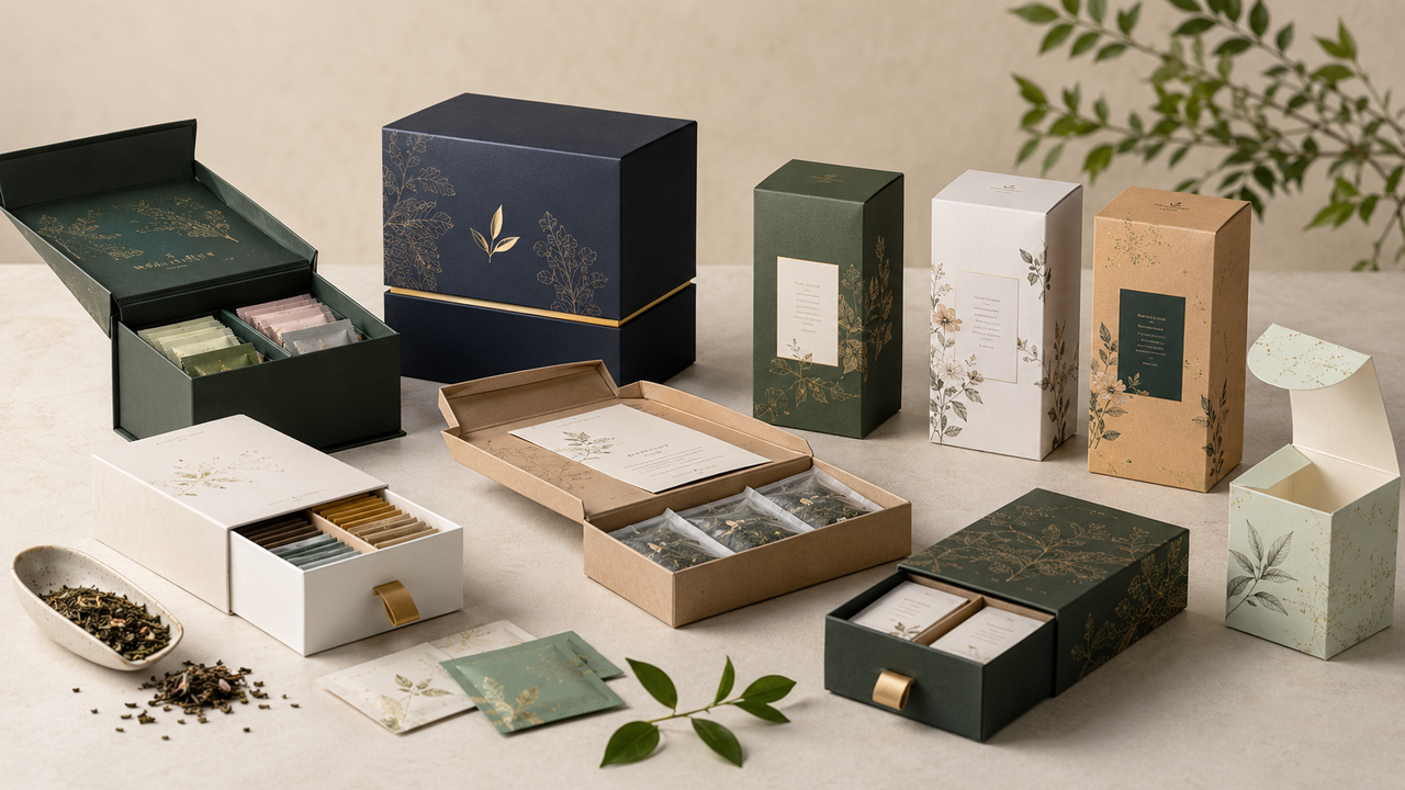 Wholesale Custom Tea Packaging Boxes